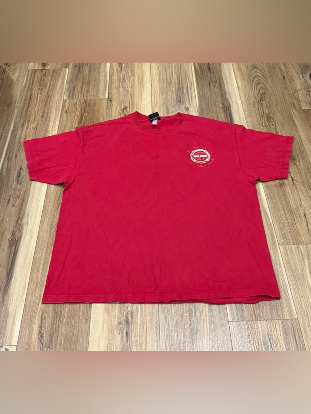 Harley-Davidson Red Short Sleeve Tee with Chest Logo